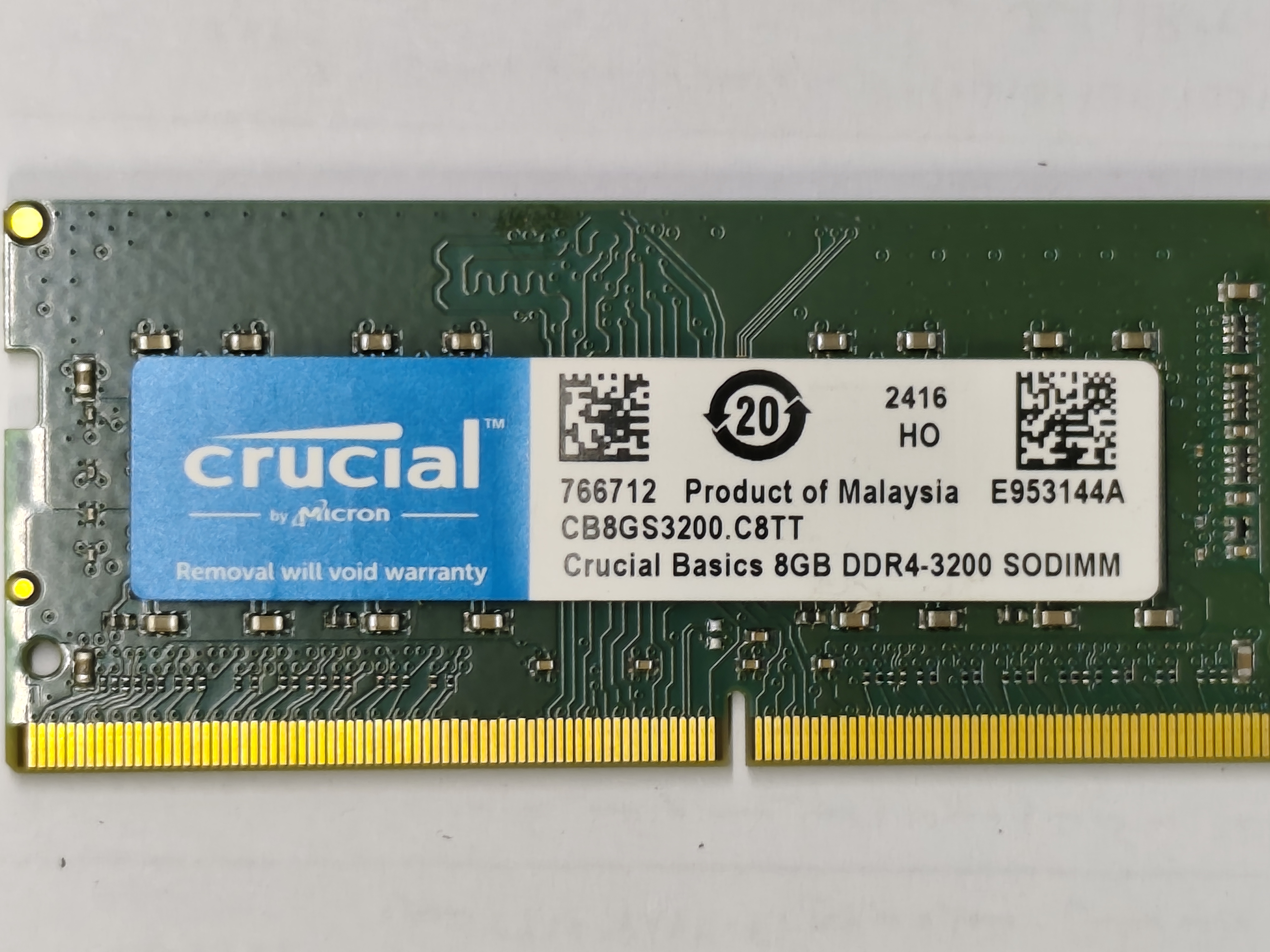 رم لپ تاپ Crucial 8GB DDR4 3200MHz مدل CB8GS3200.C8TT | رم اورجینال کروشیال مایکرون