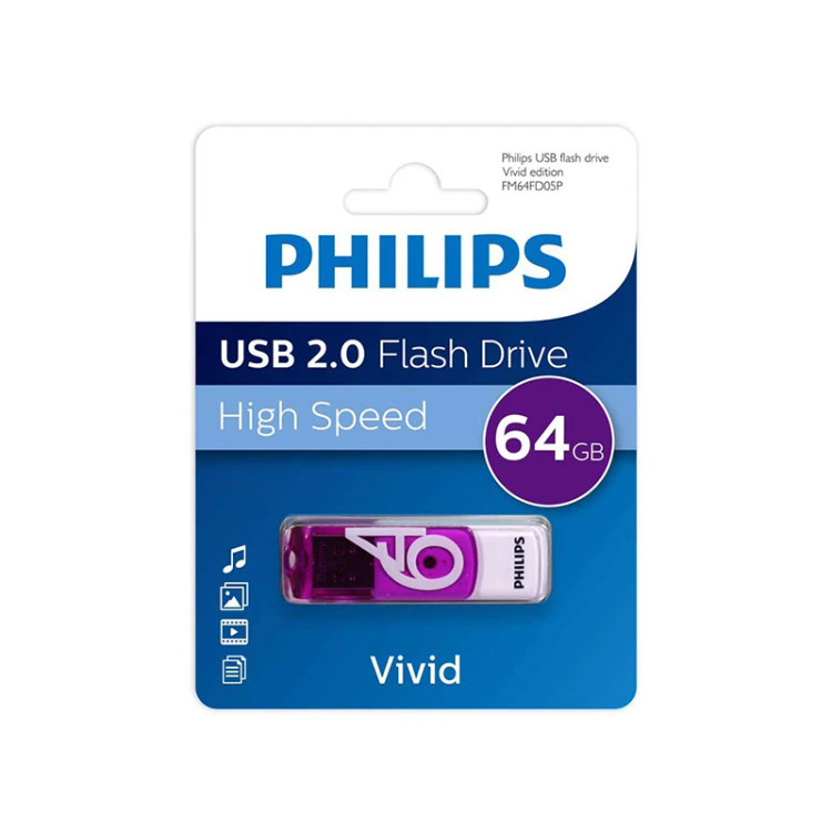 فلش مموری فیلیپس Vivid Edition USB 2.0 ظرفیت 64 گیگابایت مدل FM64FD05P