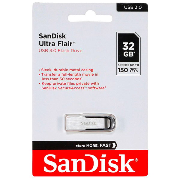 فلش مموری سن دیسک Ultra Flair 32 گیگ USB 3.0 سرعت 150MB/s