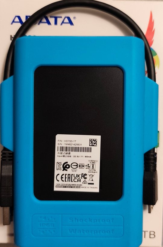 هارد اکسترنال ADATA HD720 1TB کارکرده | 23 ساعت کارکرد | سلامت 100%